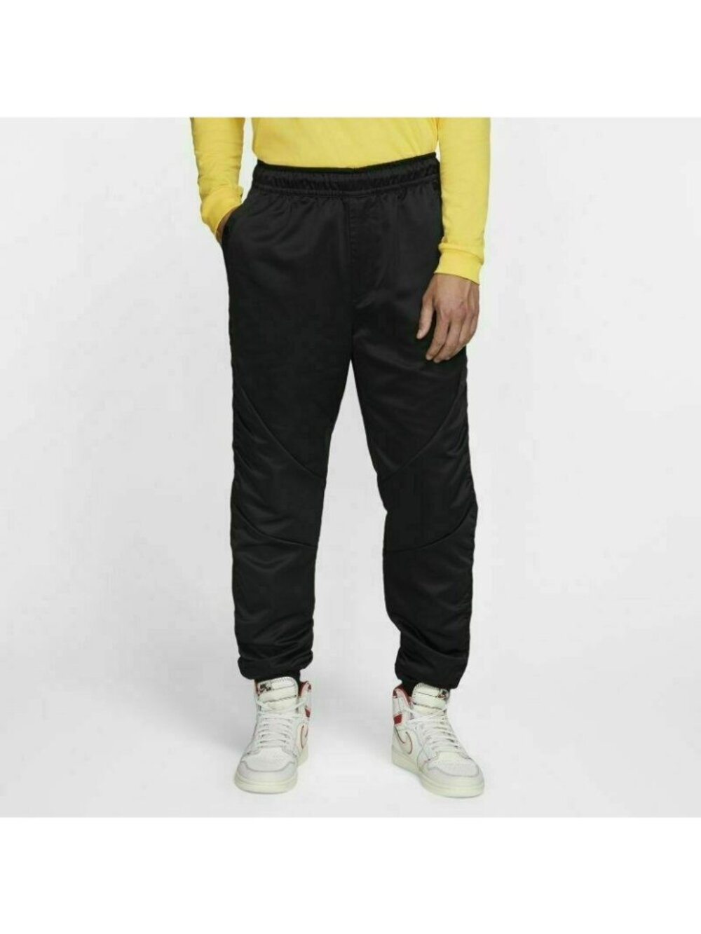 Men's Air Jordan Black Cat Flight Suit Pant Trouser Jogger AV5006-010 Size XL